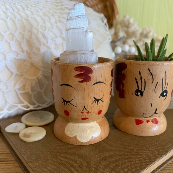 Vintage Wooden Egg Cups 🥚 - Picture 2 of 7